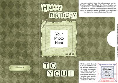 Shabby Diamonds - Add a Photo Birthday with easy fold frame