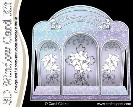 3D Sympathy Window Card Kit with Decoupage N Envelope
