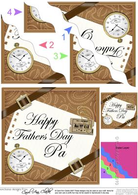 Happy Fathers Day Pa Wavy Corner