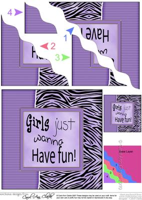 Fun and Funky Animal Print Wavy Corner Side Stacker Topper