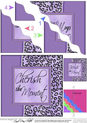 Fun and Funky Animal Print Wavy Corner Side Stacker Topper