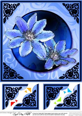 8 x 8 Clematis Scalloped Corner Topper