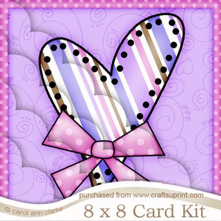 8 x 8 Funky Hearts Kit with Scalloped Corners