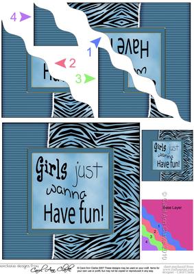 Fun and Funky Animal Print Wavy Corner Side Stacker Topper