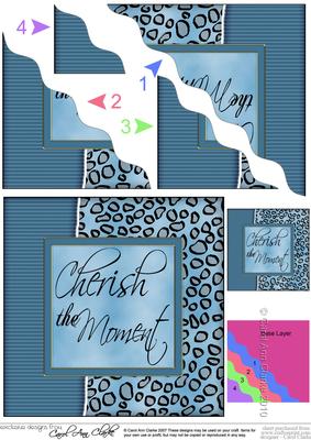 Fun and Funky Animal Print Wavy Corner Side Stacker Topper