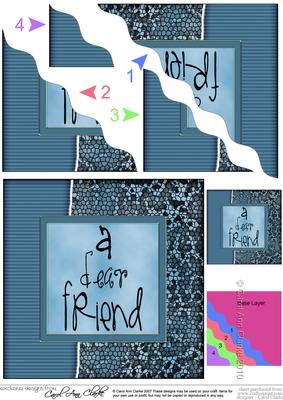 Fun and Funky Animal Print Wavy Corner Side Stacker Topper