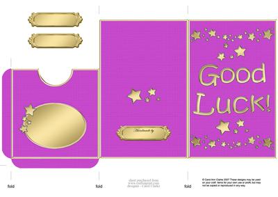 Good Luck Lottery Wallet Card