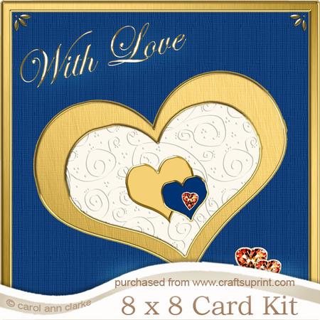 8 x 8 Elegant Hearts Kit with 3D Decoupage