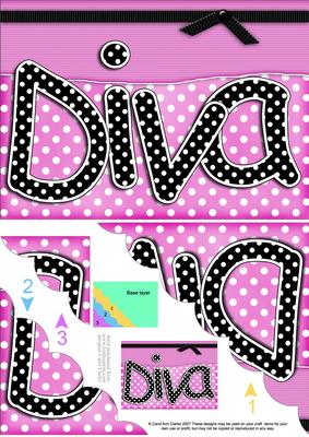A5 Polka Dot Diva Scallop Corner Side Stacker Topper