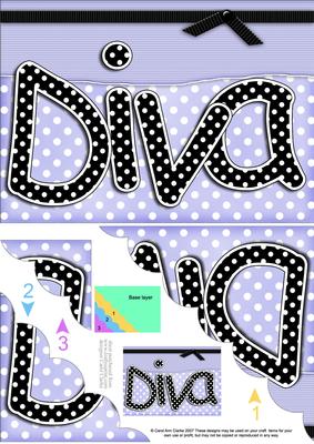 A5 Polka Dot Diva Scallop Corner Side Stacker Topper