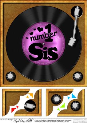 8 x 8 Number 1 Sis Record Scalloped Corner Topper