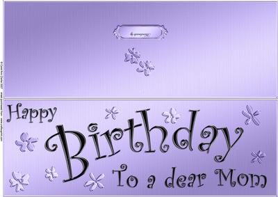 Large Dl Birthday Mom Quick Cut and Fold Card