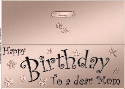 Large Dl Birthday Mom Quick Cut and Fold Card