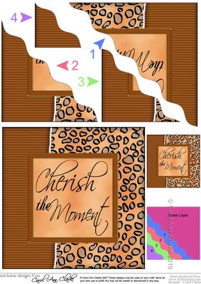 Fun and Funky Animal Print Wavy Corner Side Stacker Topper