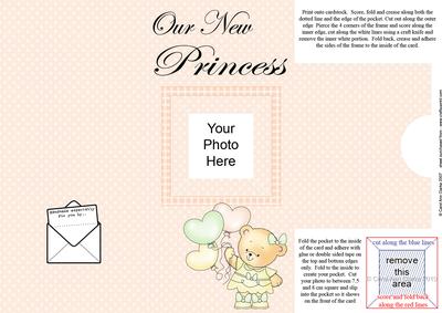 Add a Photo New Baby Girl with Easy Fold Frame
