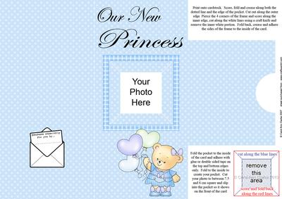 Add a Photo New Baby Girl with Easy Fold Frame