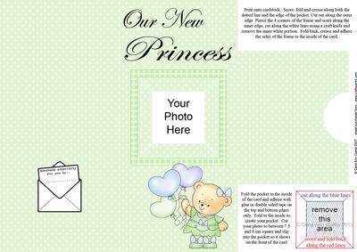 Add a Photo New Baby Girl with Easy Fold Frame