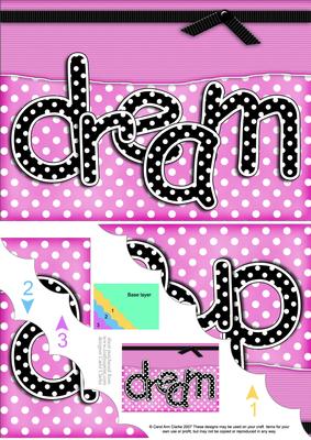 A5 Polka Dot Dream Scallop Corner Side Stacker Topper