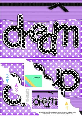 A5 Polka Dot Dream Scallop Corner Side Stacker Topper