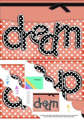 A5 Polka Dot Dream Scallop Corner Side Stacker Topper