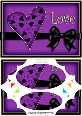 A5 Love Heart Scallop Corners and Pyramage