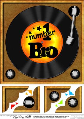 8 x 8 Number 1 Bro Record Scalloped Corner Topper