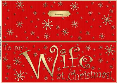 Large Dl to My Wife Christmas Quick Cut and Fold Card