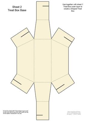 Elegant Hearts Shaped Treat or Favour Box Sheet 2