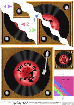 You Are My Number 1 Record Wavy Corner Side Stacker Topper