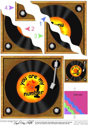 You Are My Number 1 Record Wavy Corner Side Stacker Topper