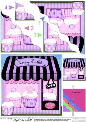The Little Cupcake Shop Wavy Corner Side Stacker Topper