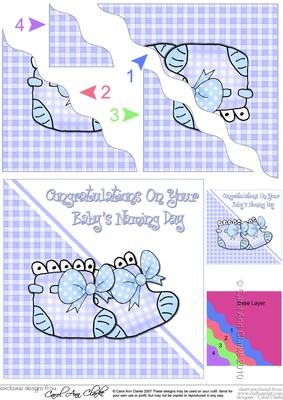 Baby's Naming Day Wavy Corner Side Stacker Topper