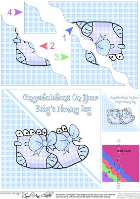 Baby's Naming Day Wavy Corner Side Stacker Topper