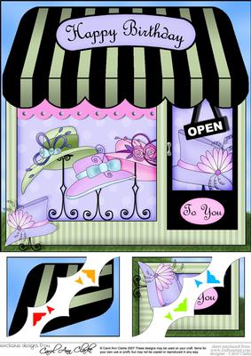 8 x 8 the Little Hat Shop Scalloped Corner Topper