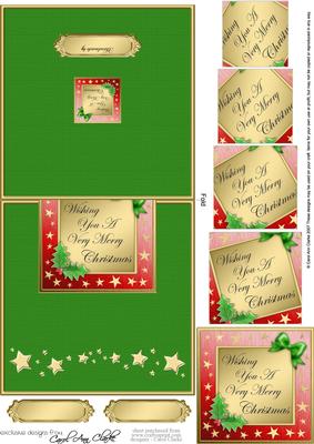 Christmas Greetings No-Hole Over the Edge with a Spiral Pyramid Topper