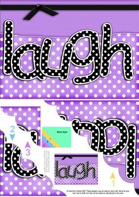 A5 Polka Dot Laugh Scallop Corner Side Stacker Topper