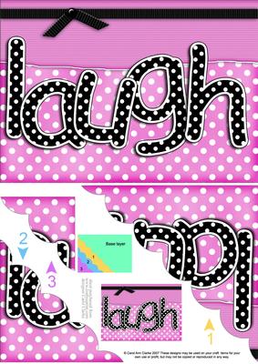A5 Polka Dot Laugh Scallop Corner Side Stacker Topper
