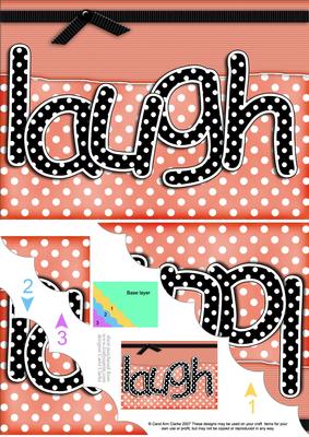 A5 Polka Dot Laugh Scallop Corner Side Stacker Topper