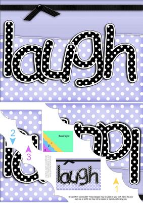 A5 Polka Dot Laugh Scallop Corner Side Stacker Topper