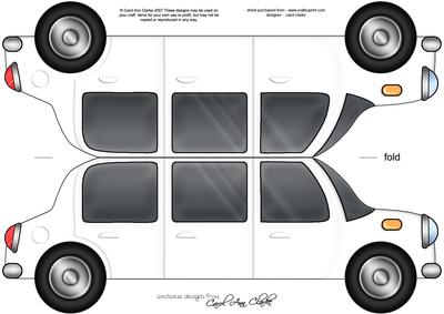 Large Dl Stretch Limo Shaped Card