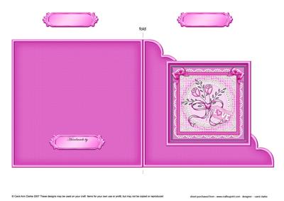 Lovely Roses Cut and Fold Corner Card