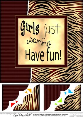 8 x 8 Fun and Funky Animal Print Scalloped Corner Topper