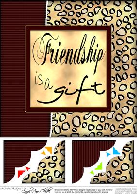 8 x 8 Fun and Funky Animal Print Scalloped Corner Topper