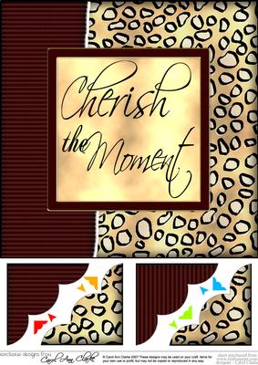 8 x 8 Fun and Funky Animal Print Scalloped Corner Topper