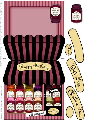 The Little Jam Shop Shaped Card Decoupage N Greetings