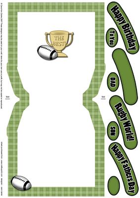 The Little Rugby Shop Shaped Matching Card Insert