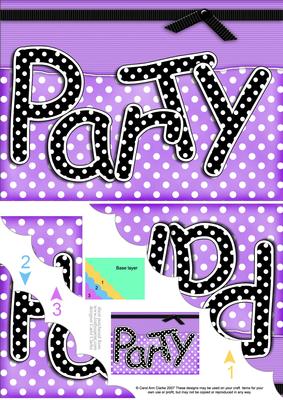 A5 Polka Dot Party Scallop Corner Side Stacker Topper