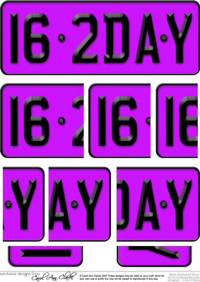 16th Birthday Fun Novelty Number Plate with Side Stacker Top