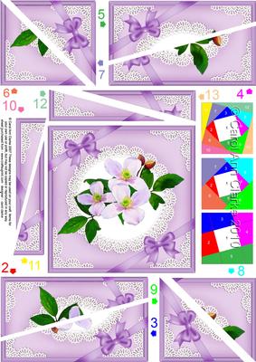 Clematis and Lace Twisted Spiral Side Stacker