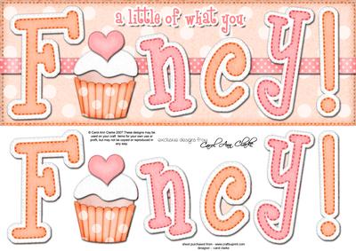 Large Dl Cupcake Fancy Felties Quick Card N 3D Decoupage